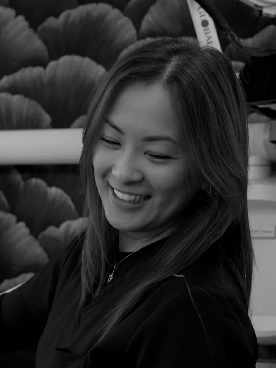 A team member at the front of the practice.